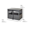 ECOFLEX® Homestead Sliding Barn Door Dog Crate-Grey