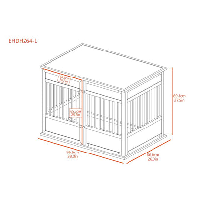New Age Pet ECOFLEX Horizon Dog Crate - Antique White Large