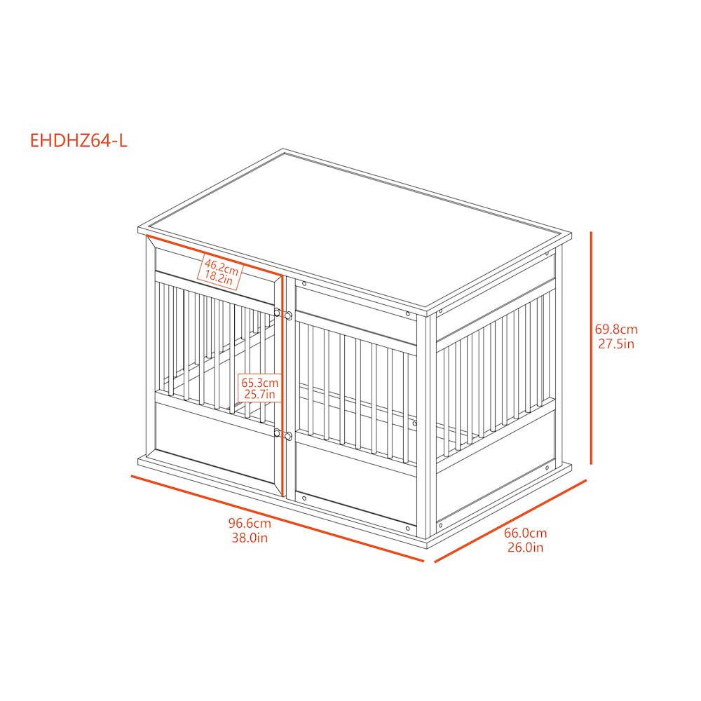 New Age Pet ECOFLEX Horizon Dog Crate - Grey Large