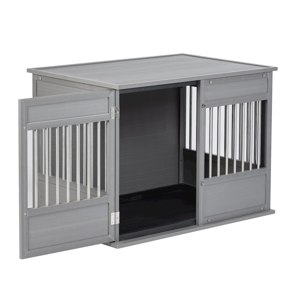 New Age Pet ECOFLEX Horizon Dog Crate - Grey Medium