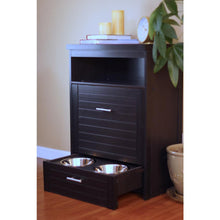 ECOFLEX® Dog Food Pantry Double Dog Bowl-Russet