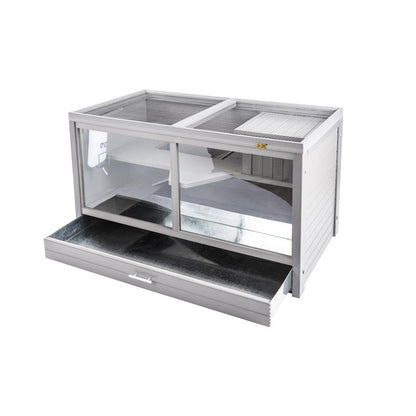ECOFLEX® Jumbo Park Avenue Indoor Rabbit Hutch-Nantucket Grey