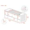 Mojave 72" ECOFLEX Reptile Habitat Lounge in Grey