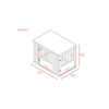 Durable ECOFLEX Large Dog Crate with Flexible Door Placement in Antique White