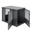 Durable Ecoflex X-Large Dog Crate With Flexible Door Placement In Black