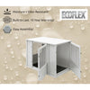 Durable ECOFLEX X-Large Dog Crate with Flexible Door Placement in Antique White