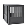 Durable Ecoflex X-Large Dog Crate With Flexible Door Placement In Black
