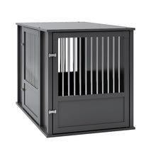 Durable Ecoflex X-Large Dog Crate With Flexible Door Placement In Black