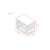 Durable ECOFLEX X-Large Dog Crate with Flexible Door Placement in Antique White