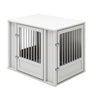 Durable ECOFLEX Medium Dog Crate with Flexible Door Placement in Antique White