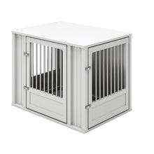 Durable ECOFLEX Medium Dog Crate with Flexible Door Placement in Antique White