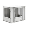 Durable ECOFLEX Medium Dog Crate with Flexible Door Placement in Antique White