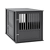 Durable ECOFLEX Large Dog Crate with Flexible Door Placement in Black