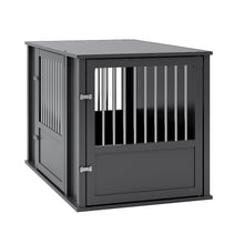 Durable ECOFLEX Large Dog Crate with Flexible Door Placement in Black