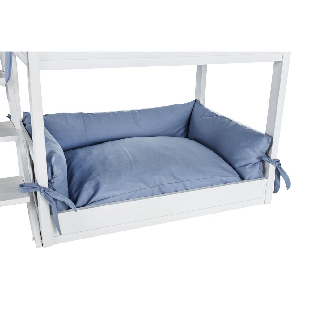 Dog Bunk Bed with Removable Cushions - Antique White