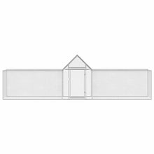 vidaXL Chicken Coop 16.4'x3.3'x4.9'Galvanized Steel