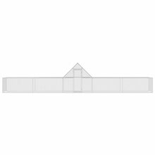 vidaXL Chicken Coop 32.8'x6.6'x6.6'Galvanized Steel