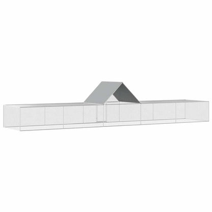 vidaXL Chicken Coop 32.8'x6.6'x6.6'Galvanized Steel