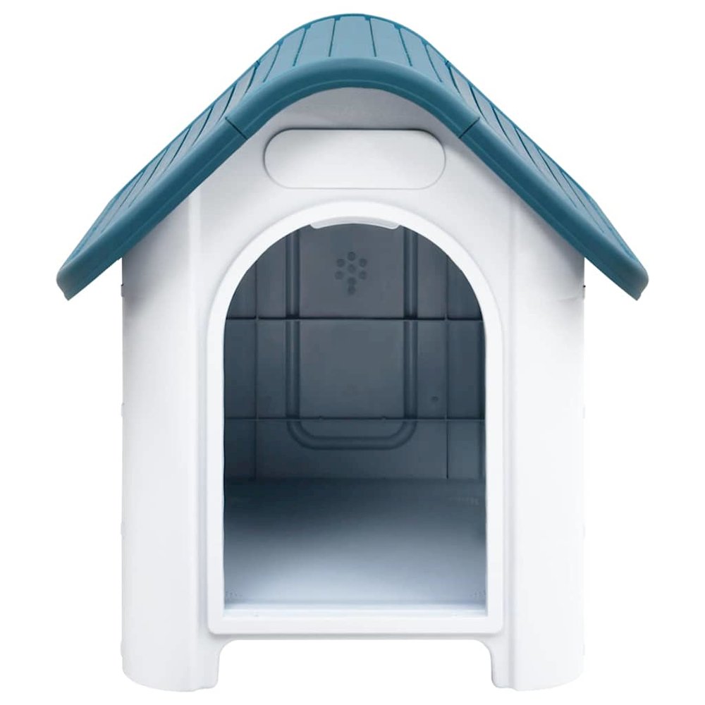 vidaXL Dog House Blue 23.2"x29.5"x26" Polypropylene