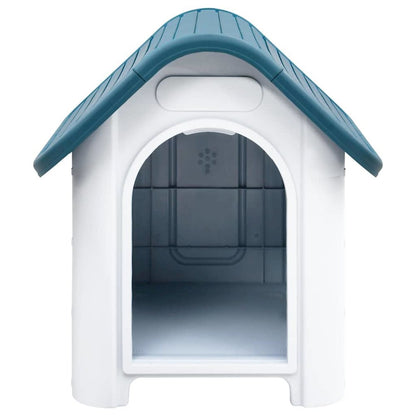 vidaXL Dog House Blue 23.2"x29.5"x26" Polypropylene