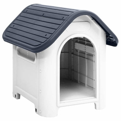 vidaXL Dog House Grey 23.2x29.5x26.0" Polypropylene