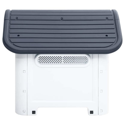 vidaXL Dog House Grey 23.2x29.5x26.0" Polypropylene