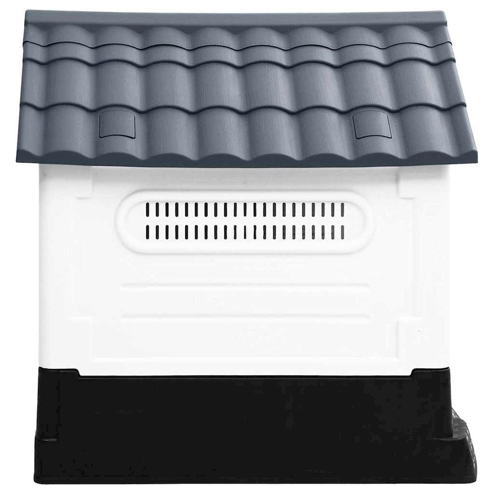 vidaXL Dog House Grey 22.4x26.8x26.0" Polypropylene