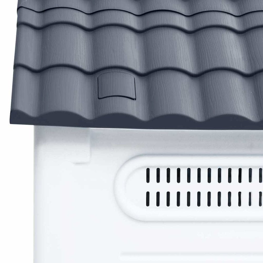 vidaXL Dog House Grey 22.4x26.8x26.0" Polypropylene
