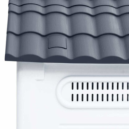 vidaXL Dog House Grey 22.4x26.8x26.0" Polypropylene
