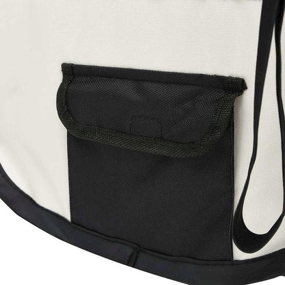 vidaXL Foldable Dog Playpen with Carrying Bag Black 43.3"x43.3"x22.8