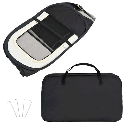 vidaXL Foldable Dog Playpen with Carrying Bag Black 43.3"x43.3"x22.8