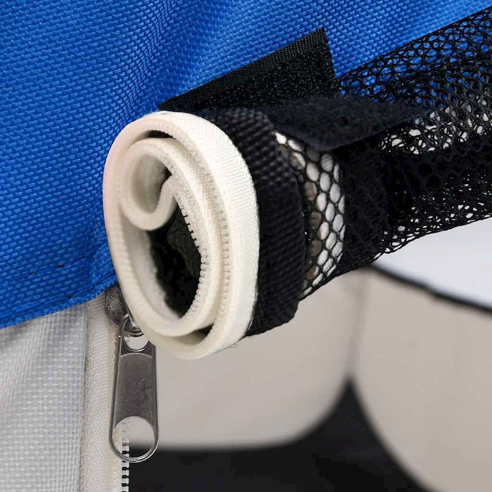 vidaXL Foldable Dog Playpen with Carrying Bag Blue 43.3"x43.3"x22.8