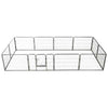 Dog Playpen Black Powder-Coated Steel 23.6 x 31.5 12-panel