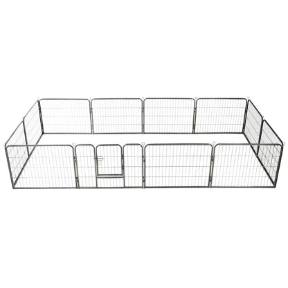 Dog Playpen Black Powder-Coated Steel 23.6 x 31.5 12-panel