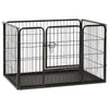 Dog Playpen Black Powder-coated steel 36.0x23.2x24.0 in Foldable