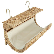 Cat Bed Brown Water Hyacinth, Metal, Polyester