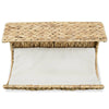 Cat Bed Brown Water Hyacinth, Metal, Polyester