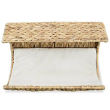 Cat Bed Brown Water Hyacinth, Metal, Polyester