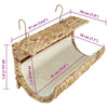 Cat Bed Brown Water Hyacinth, Metal, Polyester