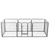 Dog Playpen Black Powder-Coated Steel 31.5 x 31.4 8-panel