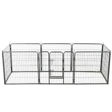 Dog Playpen Black Powder-Coated Steel 31.5 x 31.4 8-panel