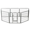 Dog Playpen Black Powder-Coated Steel 31.5 x 31.4 8-panel