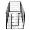 Dog Playpen Black Powder-Coated Steel 31.5 x 31.4 8-panel