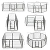 Dog Playpen Black Powder-Coated Steel 31.5 x 31.4 8-panel