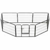 Dog Playpen Black Powder-Coated Steel 23.6 x 31.5 8-panel
