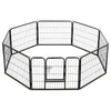 Dog Playpen Black Powder-Coated Steel 23.6 x 31.5 8-panel