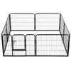 Dog Playpen Black Powder-Coated Steel 23.6 x 31.5 8-panel