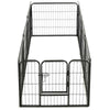 Dog Playpen Black Powder-Coated Steel 23.6 x 31.5 8-panel
