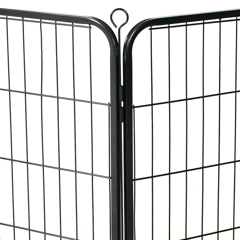Dog Playpen Black Powder-Coated Steel 23.6 x 31.5 8-panel