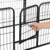 Dog Playpen Black Powder-Coated Steel 23.6 x 31.5 8-panel